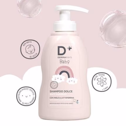 Șampon DermaRays Baby 200ml – curățare delicată pentru scalpul sensibil al bebelușilor