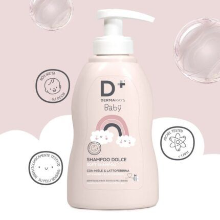 Șampon DermaRays Baby 200ml – curățare delicată pentru scalpul sensibil al bebelușilor