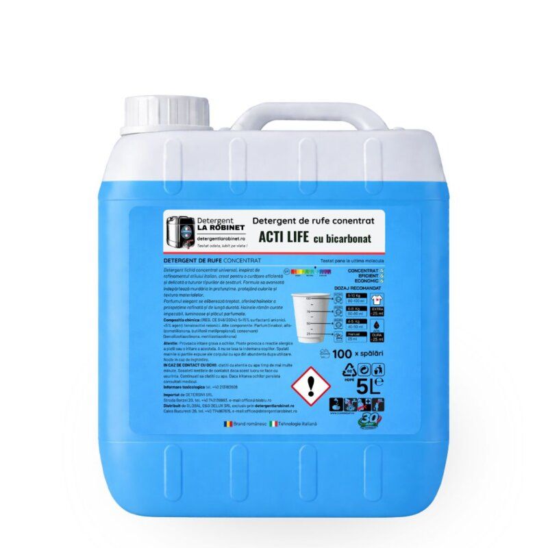 detergent lichid pentru rufe acti life cu bicarbonat, 5 kg din categoria detergenți de rufe