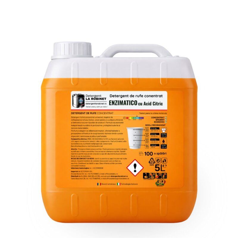 detergent de rufe enzimatico cu acid citric, 5 kg din categoria detergenți de rufe