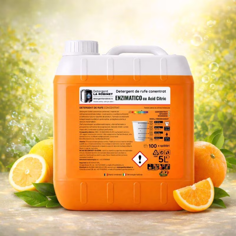Detergent de rufe Enzimatico cu Citric 5 Kg detergentlarobinet.ro