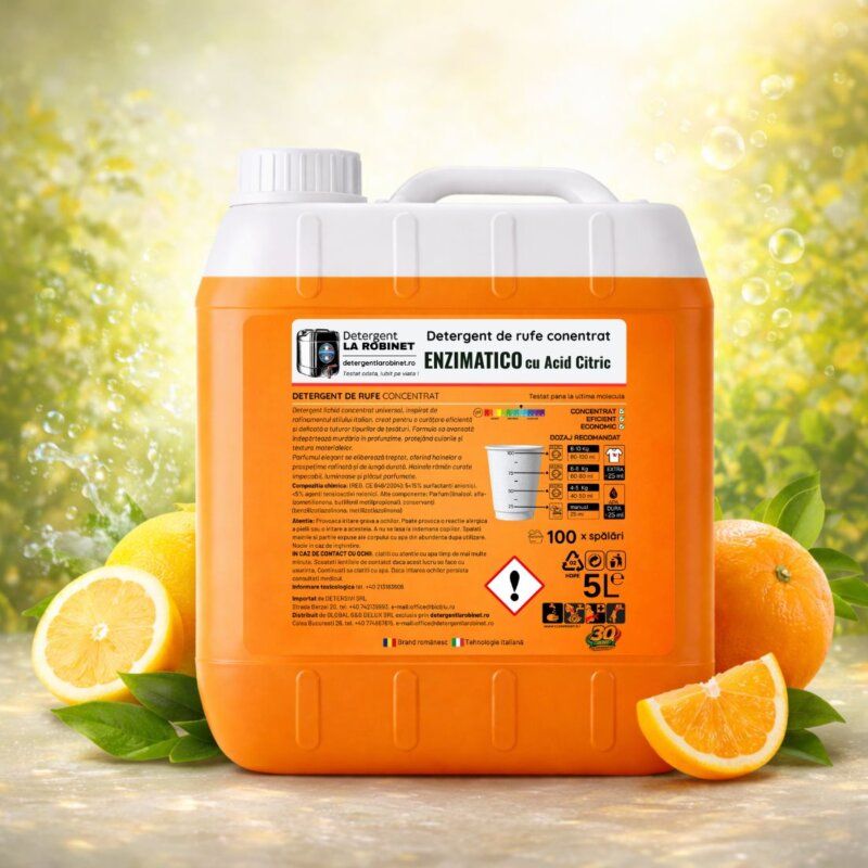 detergent de rufe enzimatico cu acid citric, 5 kg din categoria detergenți de rufe