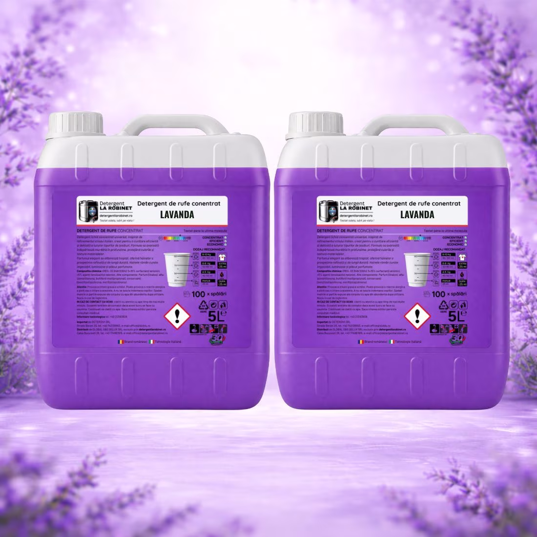 Detergent de rufe Pachet LAVANDA 10 Kg Pachet detergent de rufe LAVANDA 10 kg pentru spălare zilnică