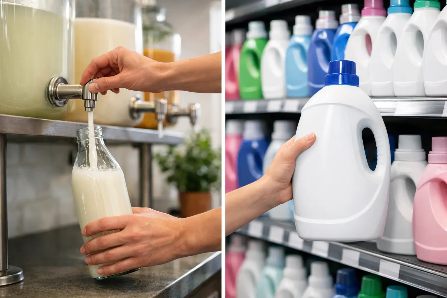 Detergent refill vs supermarket - ce merită