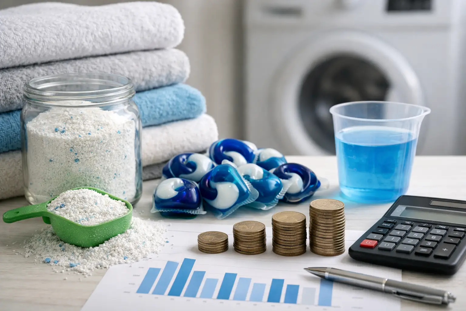 Comparație cost per spălare detergent