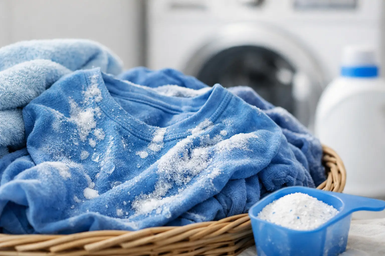 De ce rămâne detergent pe haine